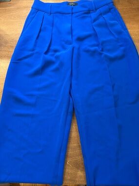 Banana Republic Bright Royal Blue High-Rise Wide Leg Pants